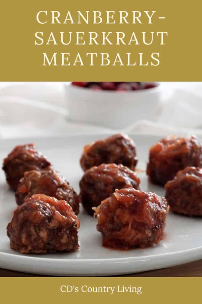 Cranberry-Sauerkraut Meatballs