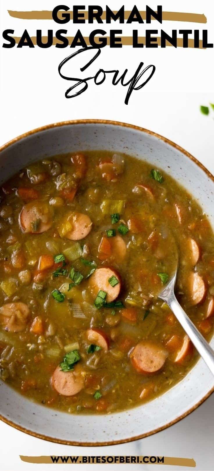 German Sausage Lentil Soup