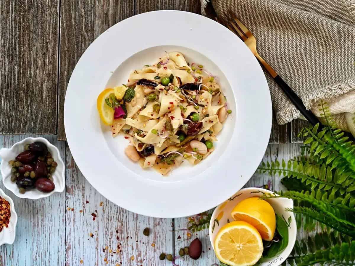 Vegan Lemon Pappardelle Pasta