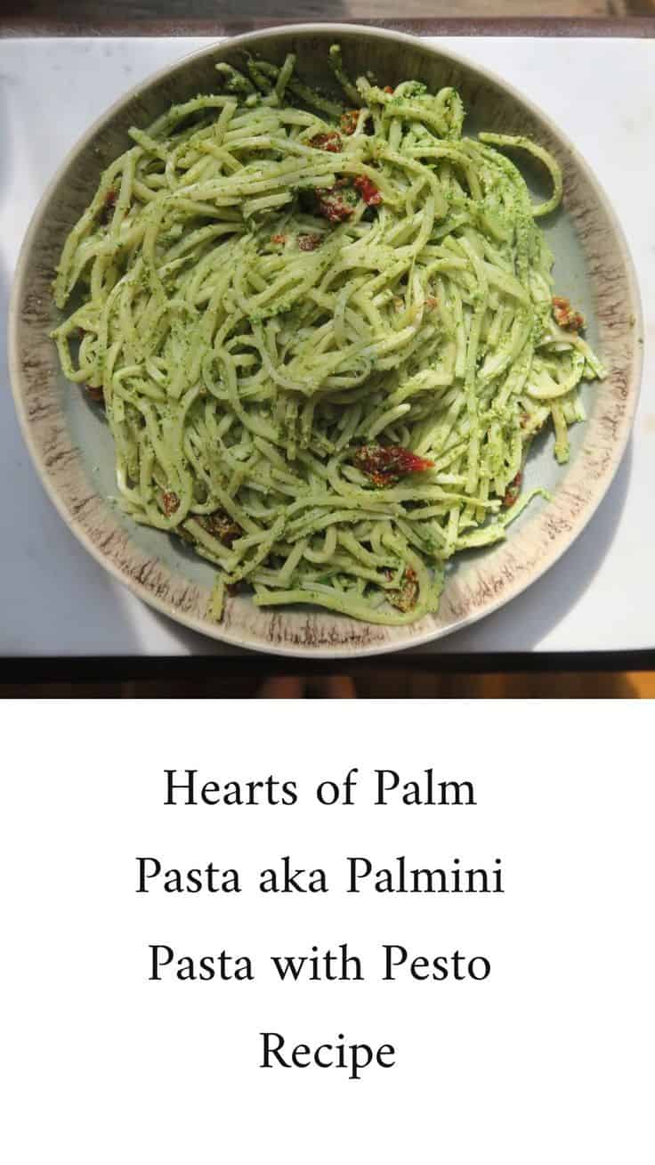 Hearts Of Palm Pasta With Arugula Pesto Sauce