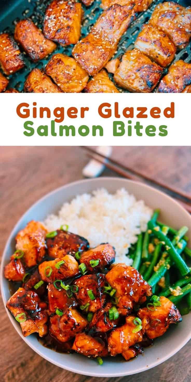 Ginger Glazed Salmon Bites