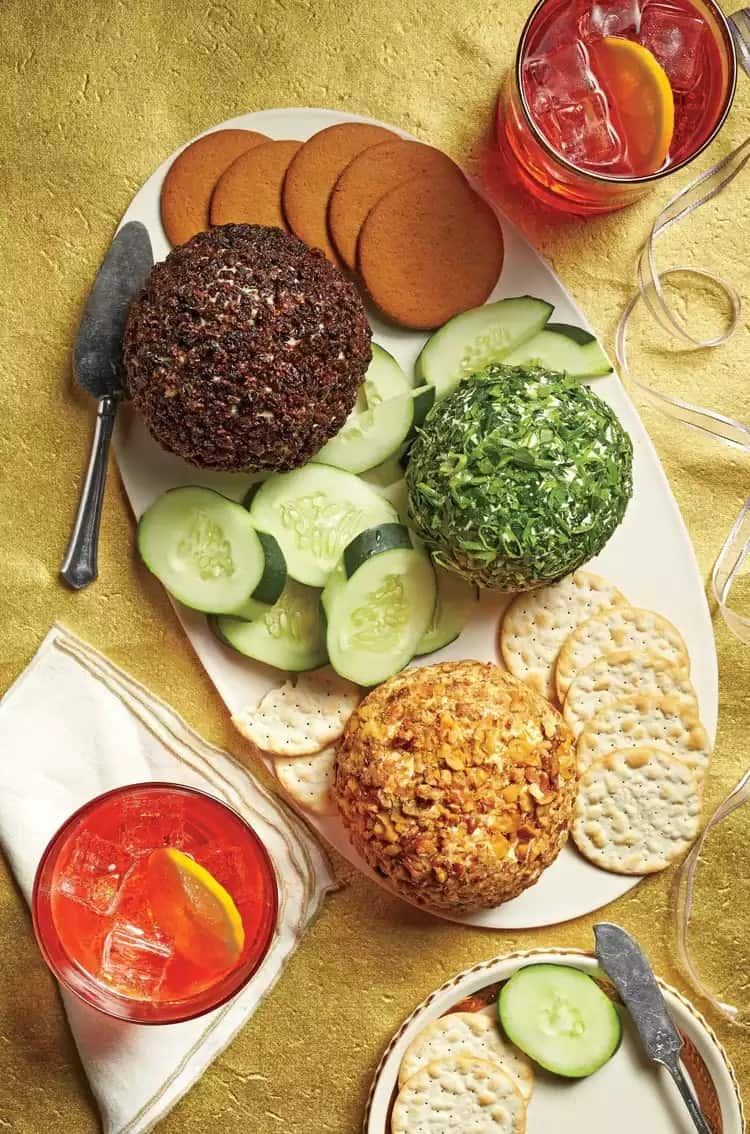 Feta-Olive-Fresh Herb Cheese Ball