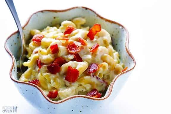 Blue Cheese Bacon Mac and Cheese