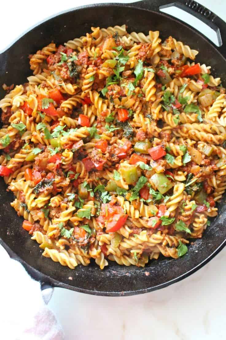 Vegan Soyrizo Pasta