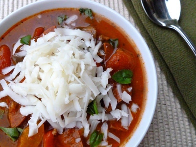 Slow Cooker Pizza Soup