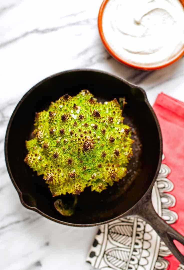 Roasted Romanesco With Za’atar Yogurt Sauce