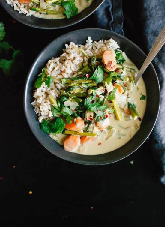 Thai Green Curry with Spring Vegetables