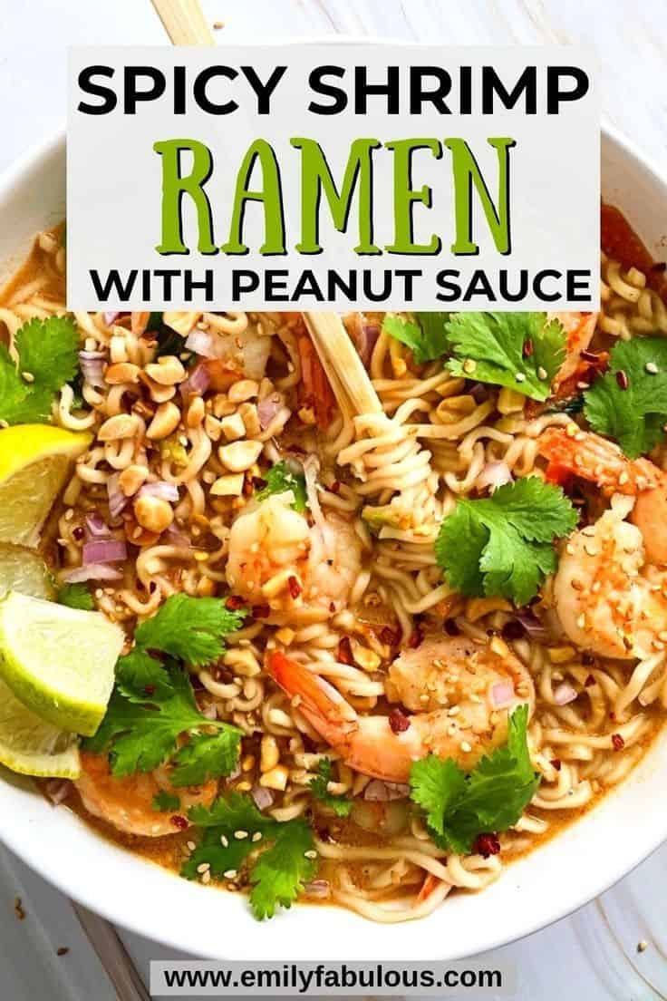 Spicy Shrimp Ramen With Peanut Butter