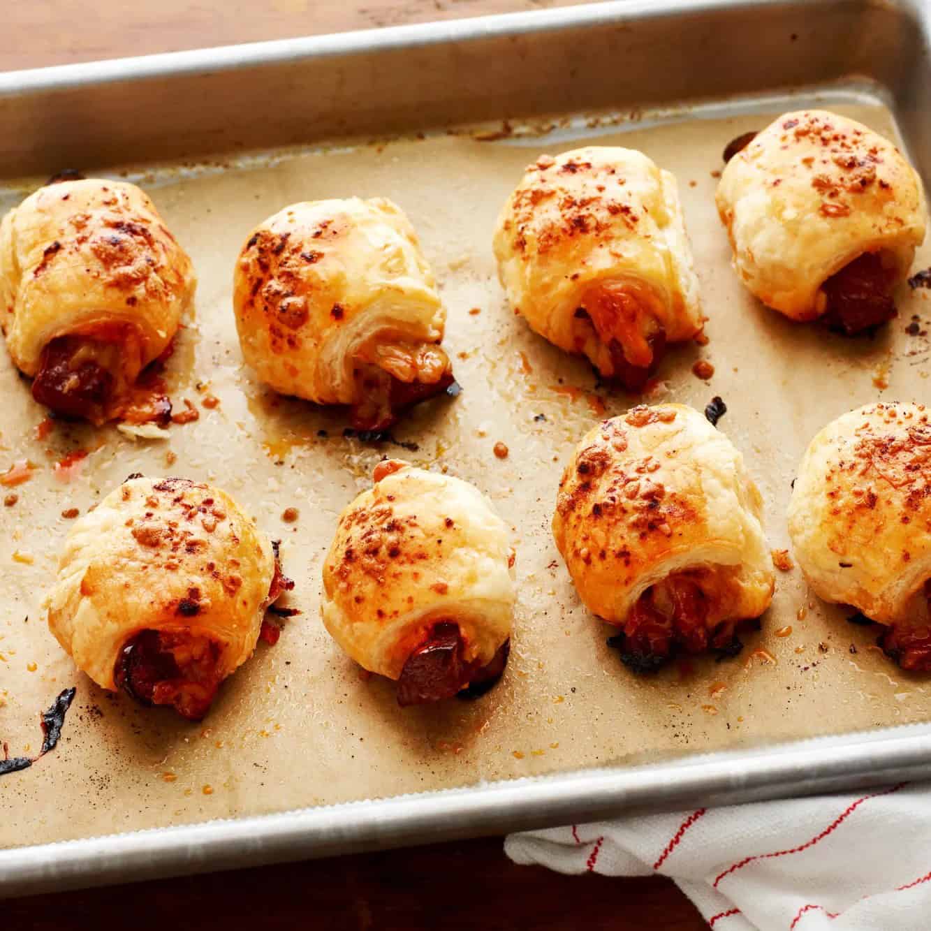 Pigs-in-a-Blanket With Chorizo, Membrillo, and Manchego