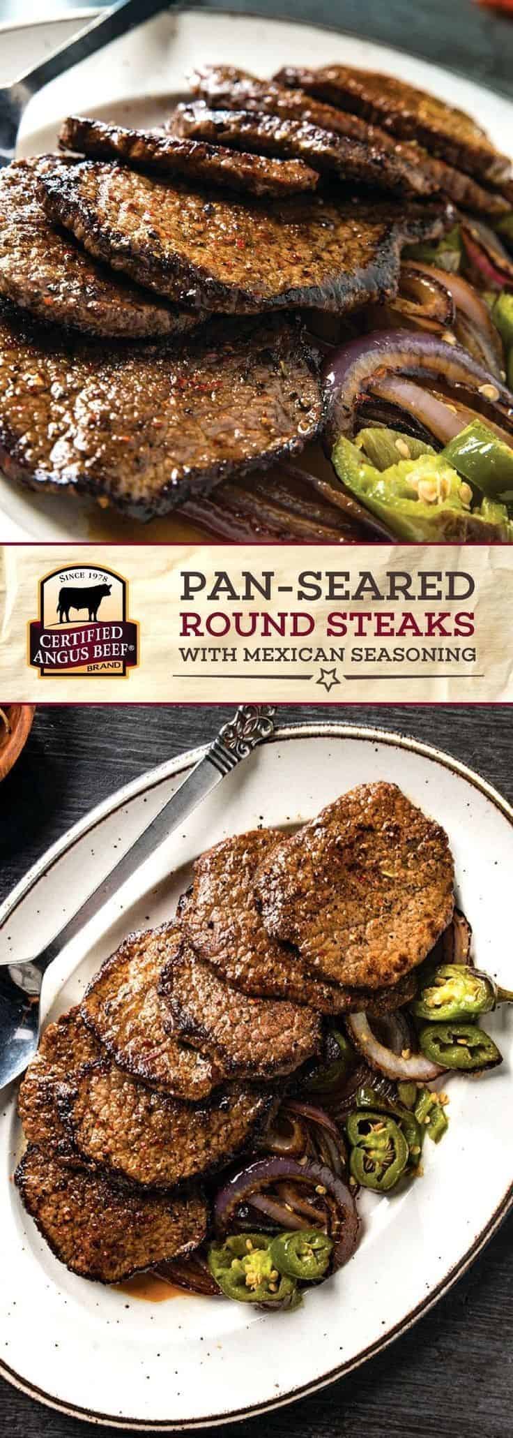 Pan-Seared Round Steaks With Mexican Seasoning