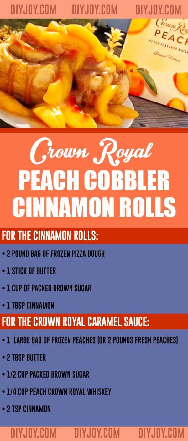 Crown Royal Peach Cobbler Cinnamon Roll