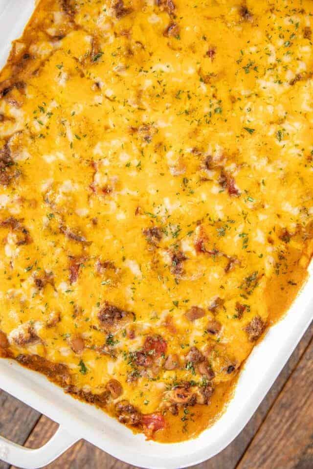 Beef & Black-Eyed Pea Burrito Casserole