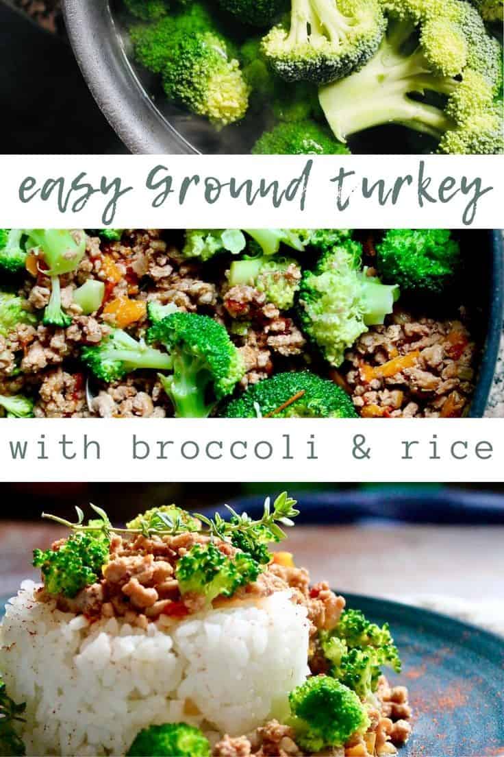 Ground Turkey With Broccoli & Rice