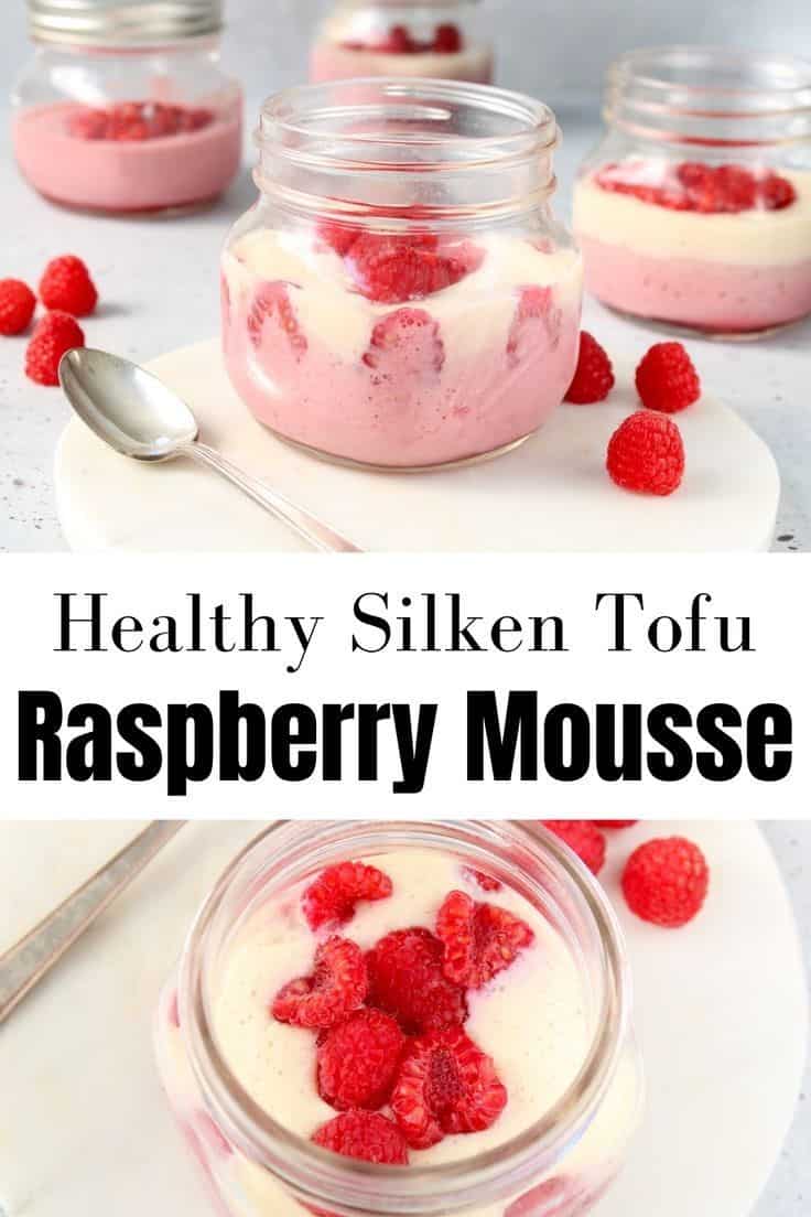 No-Bake Silken Tofu Raspberry Mousse