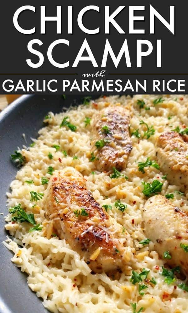 Chicken Scampi With Garlic Parmesan Rice