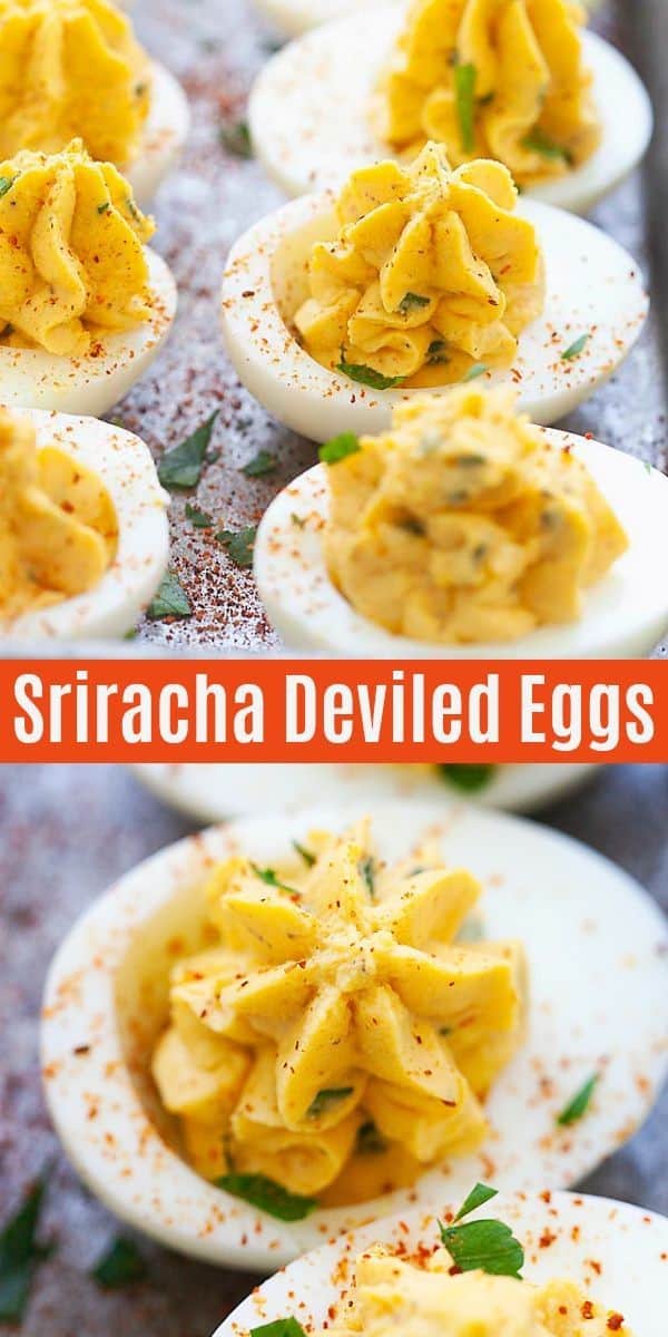 Sriracha Deviled Eggs