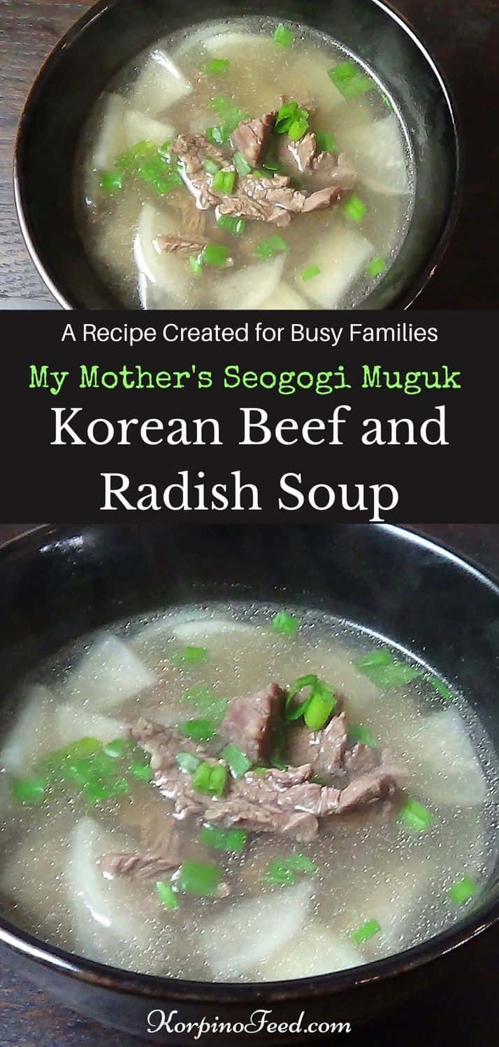 Korean Beef Radish Soup (Seogogi Muguk)