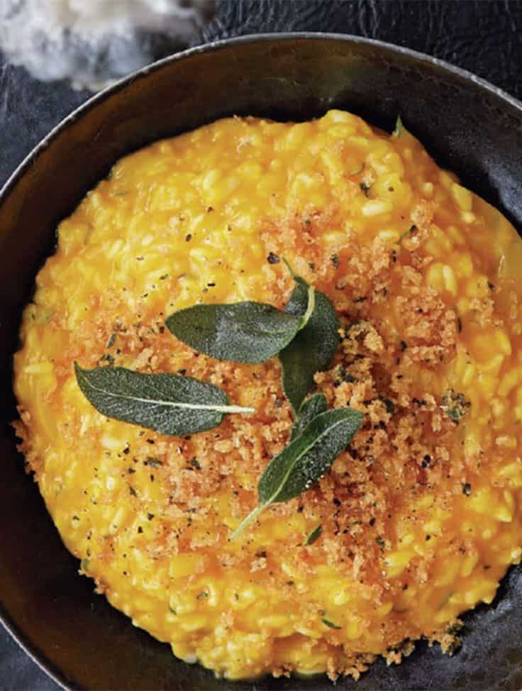 Baked Squash Risotto With A Crispy Crumb Topping