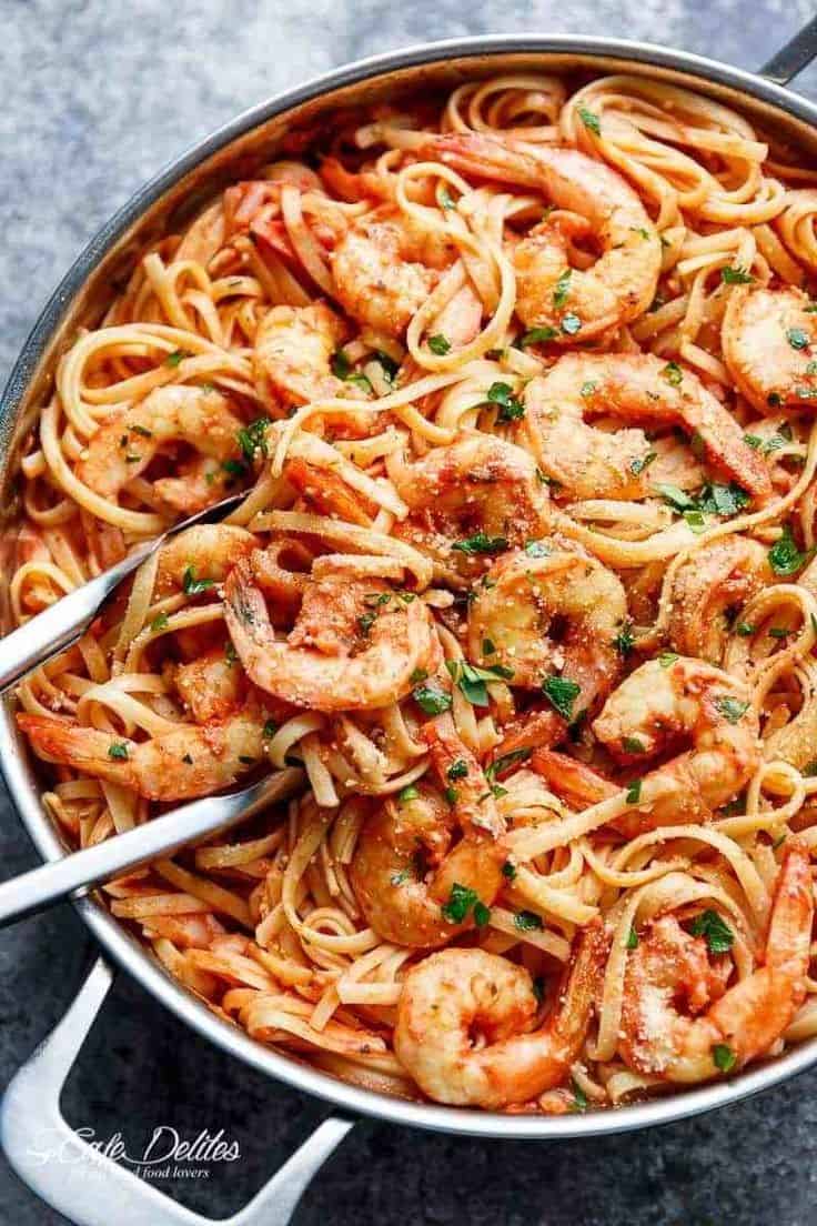 Shrimp Pesto Pasta