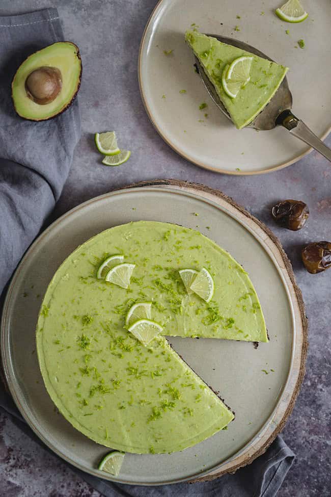 Healthy Avocado Lime Cheesecake