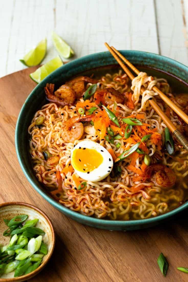 Chili Lime Shrimp Ramen Soup