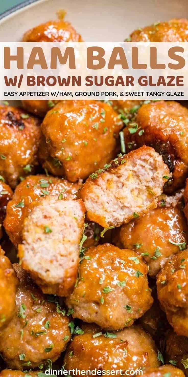 Ham Balls With Brown Sugar Glaze