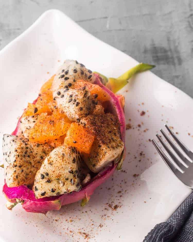 Dragon Fruit Salad with Tajín and Lime