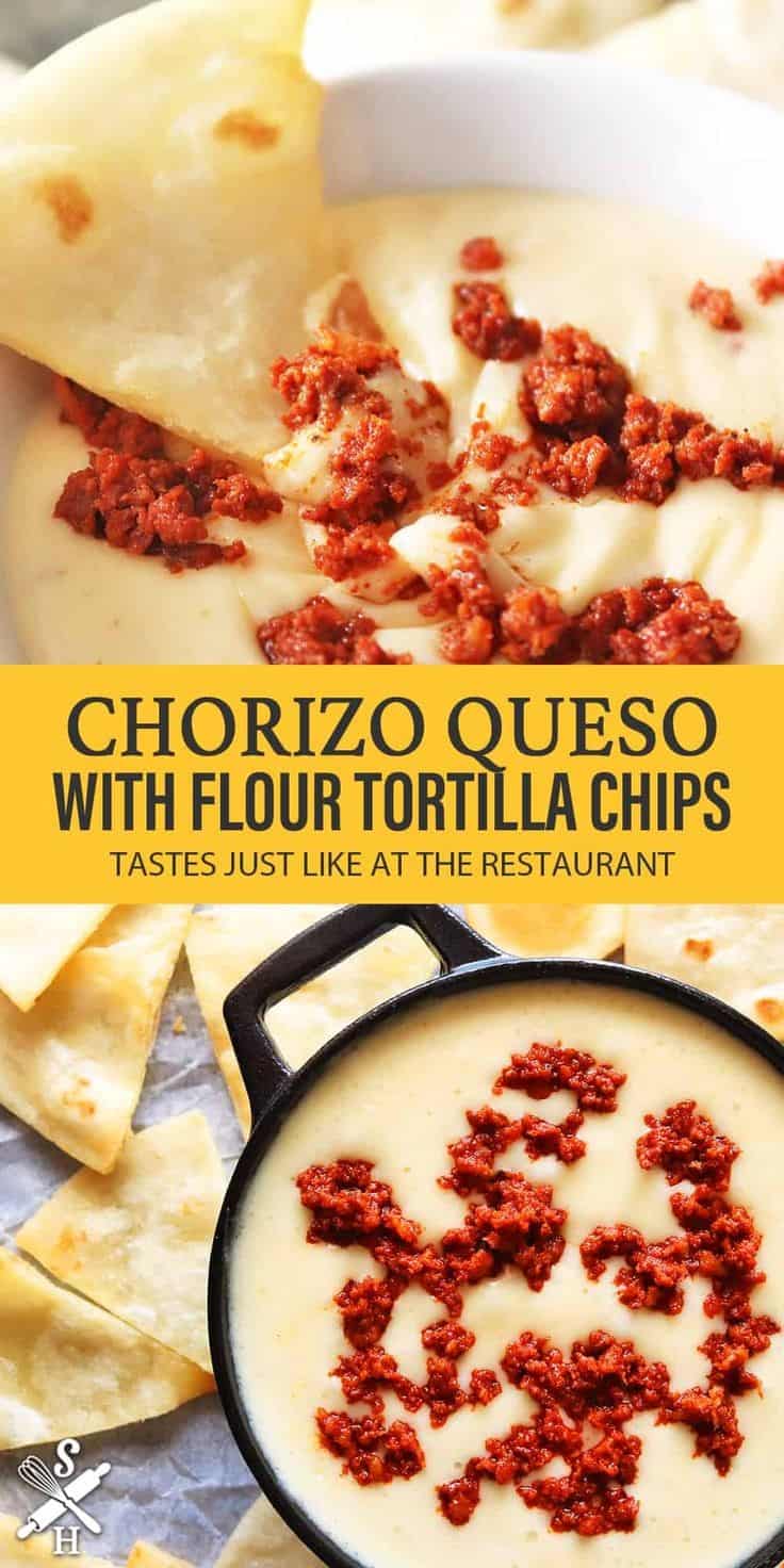 Chorizo Queso With Flour Tortilla Chips