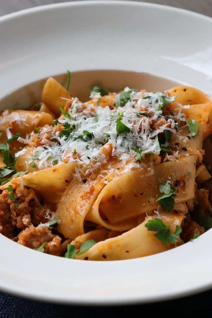 Sausage And Fennel Pappardelle