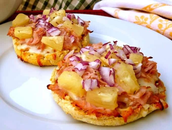 Hawaiian English Muffin Pizza