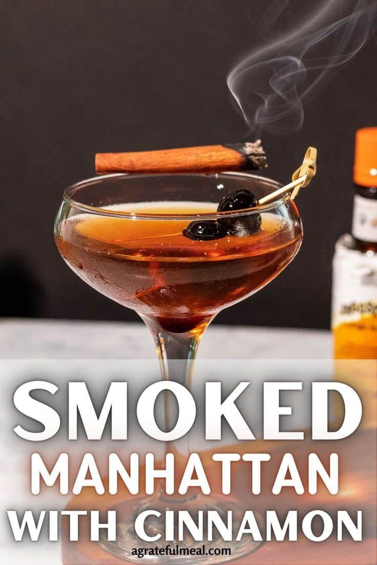 Smoked Manhattan With Cinnamon Cocktail