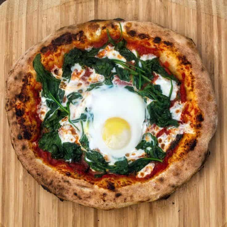 Spinach And Egg Pizza