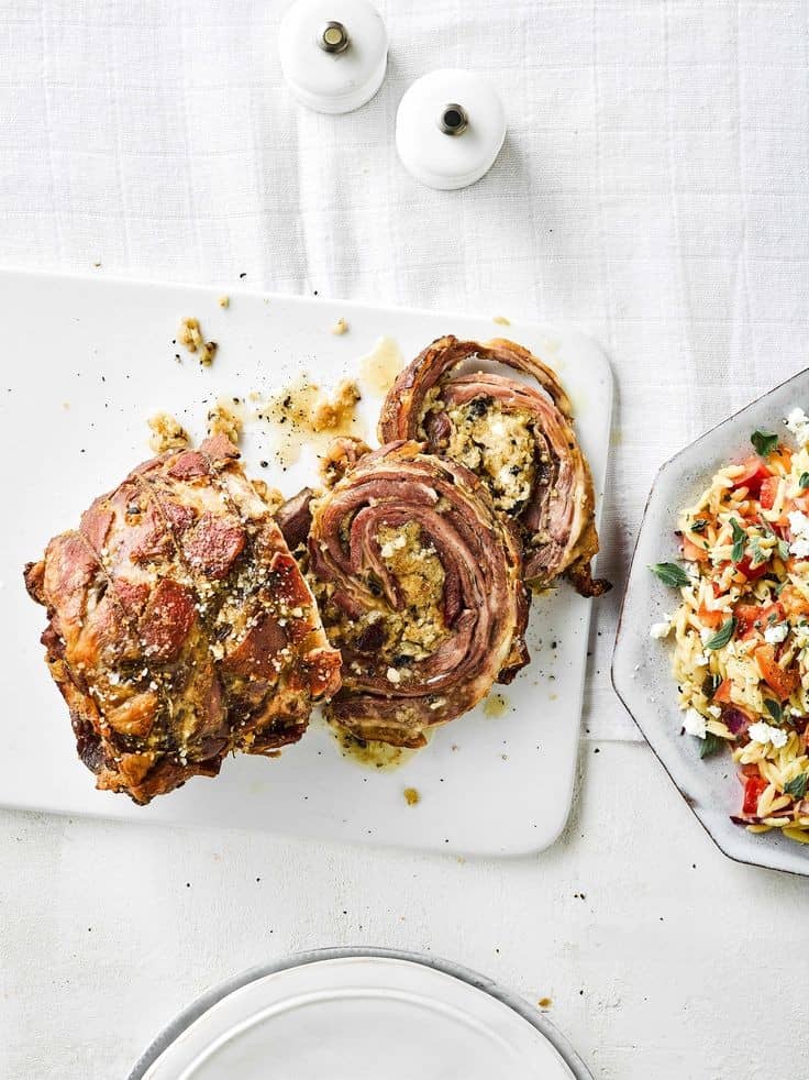 Slow-Roast Stuffed Lamb Breast With Oregano And Feta