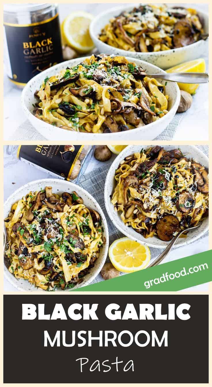 Black Garlic & Mushroom Pasta