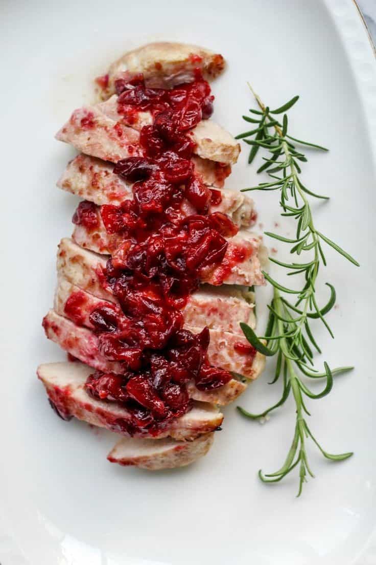 Cranberry Glazed Turkey Tenderloin