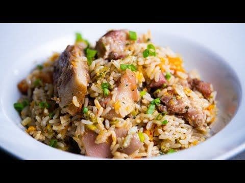 Ochro Rice With Pigtails & Smoked Bones