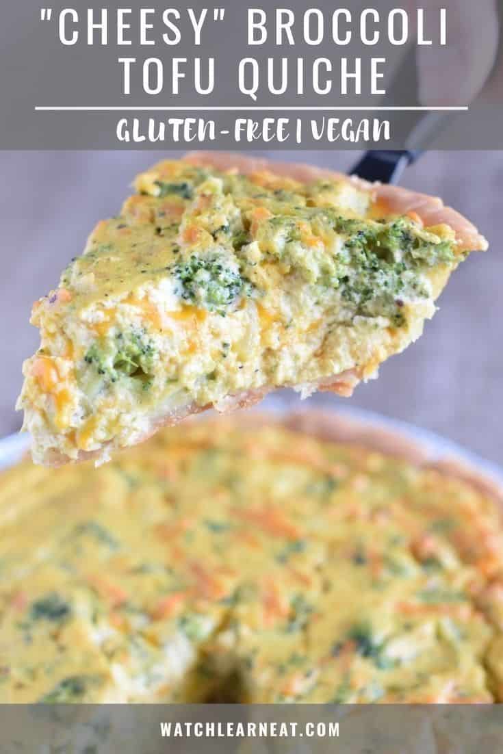 “Cheesy” Broccoli Vegan Tofu Quiche