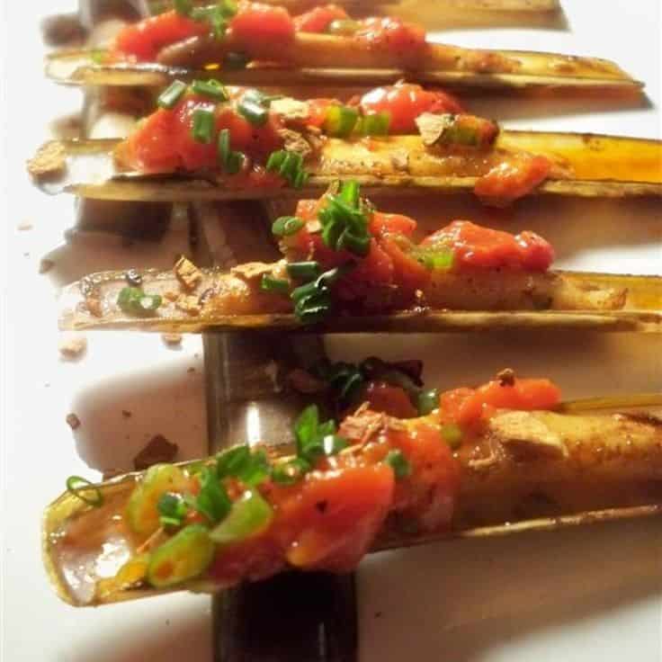 Razor Clams With Piquillo Peppers