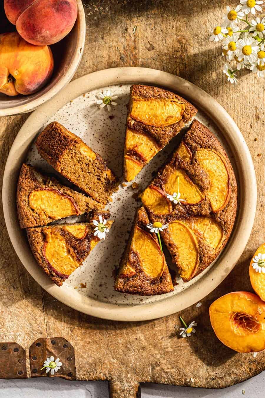 Peach Almond Flour Cake