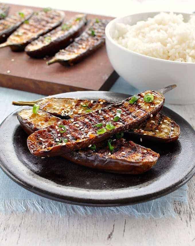 Grilled Miso Glazed Japanese Eggplant