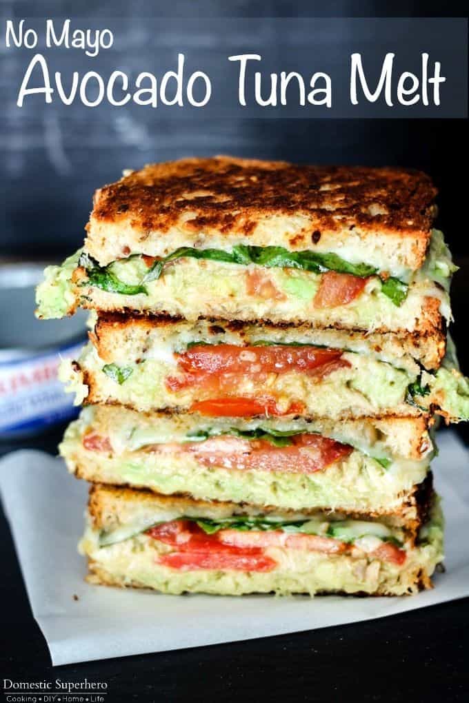 No Mayo Avocado Tuna Melt