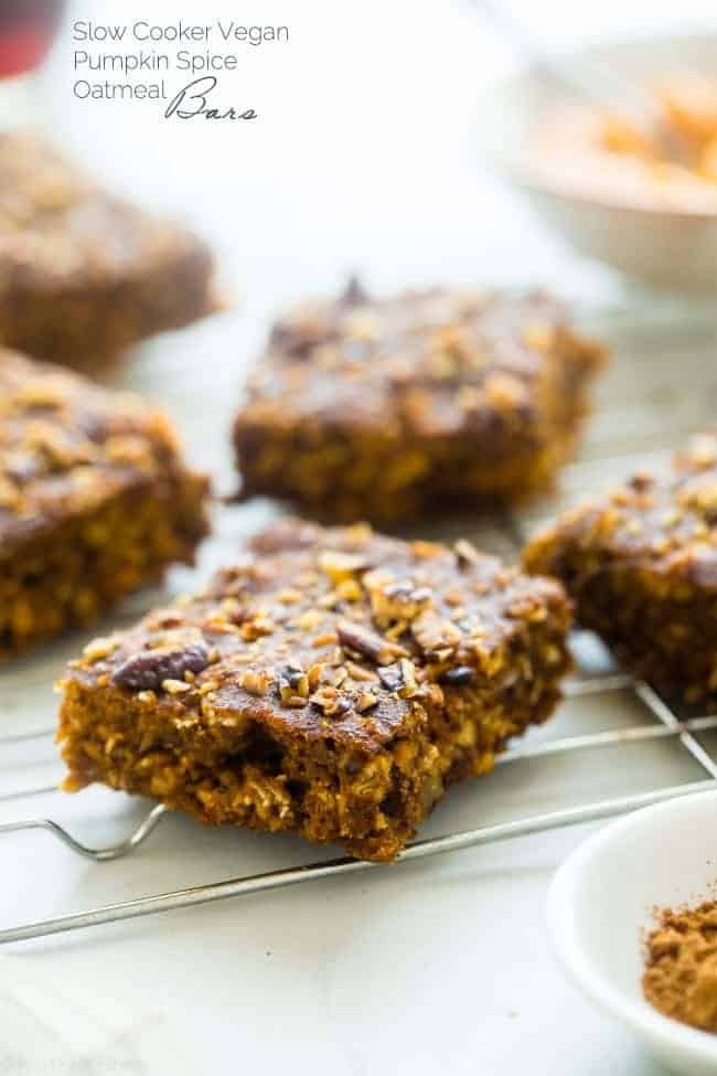 Pumpkin Oatmeal Breakfast Bars In The Slow Cooker