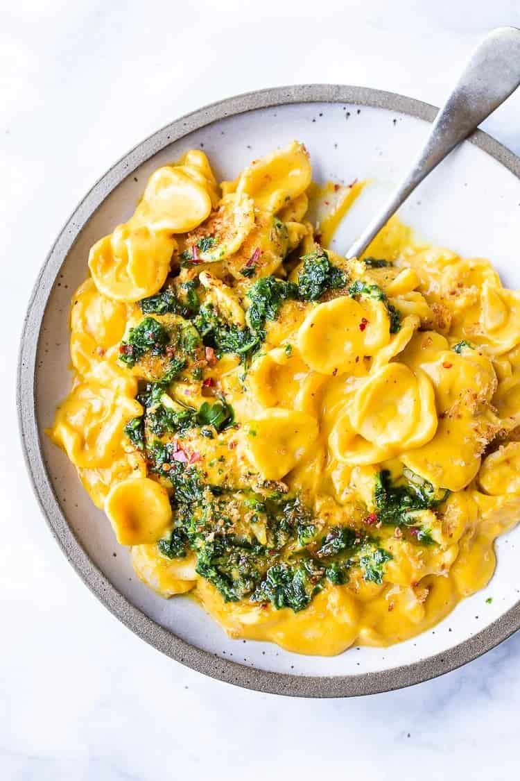 Orecchiette With Creamy Carrot Miso Sauce