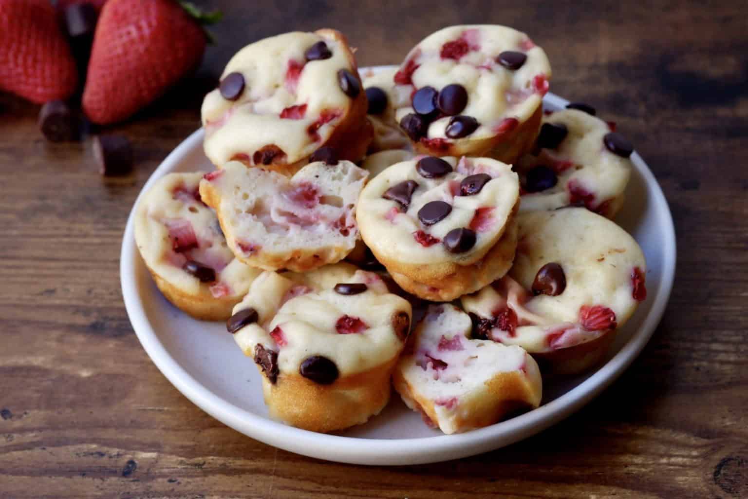 Chocolate Strawberry Pancake Poppers