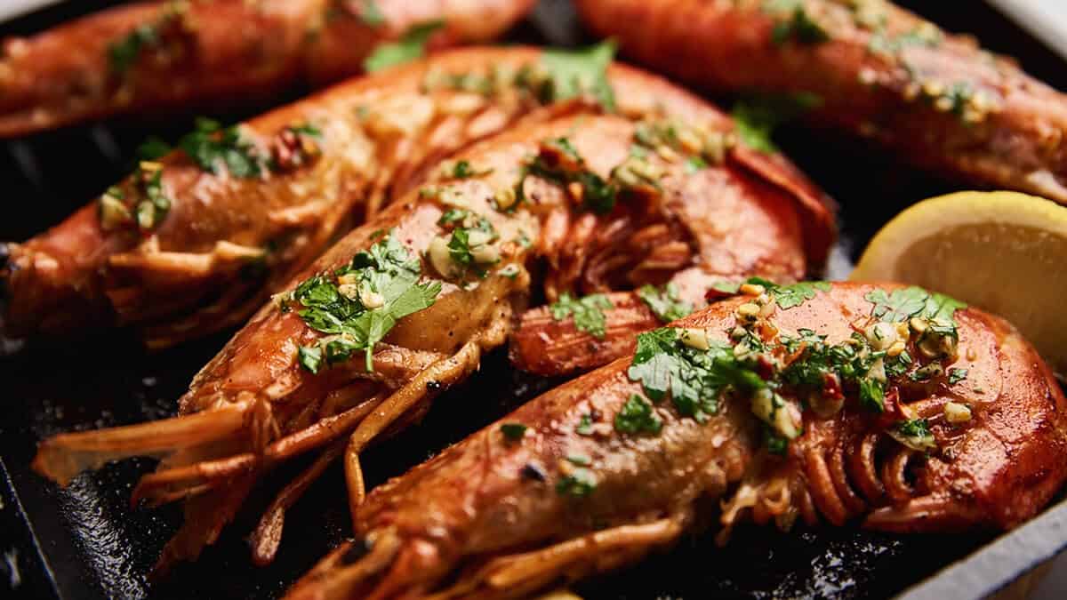 Wild Argentinian Shrimp With Chimichurri Pasta