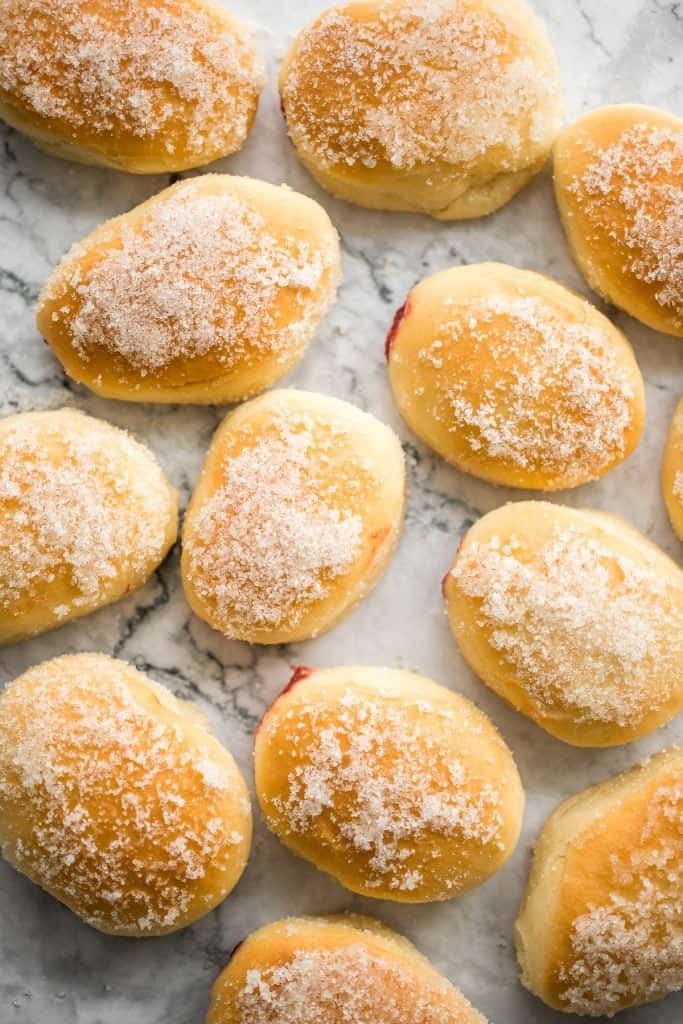 Baked Jelly Donuts with Strawberry Jam