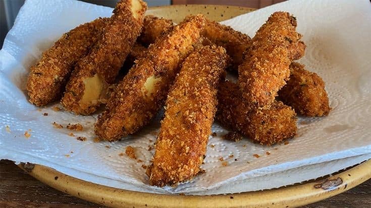 Puffball Mushroom Mozzarella Sticks