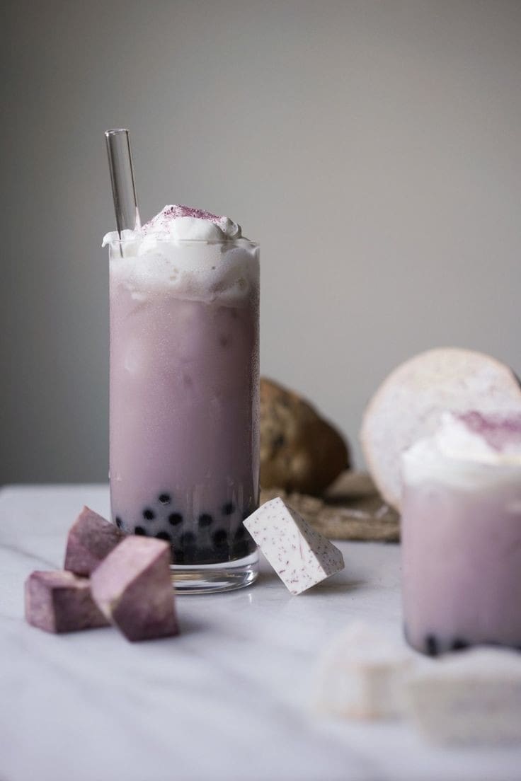 Taro Milk Tea Recipe With Tapioca Pearls (Boba)