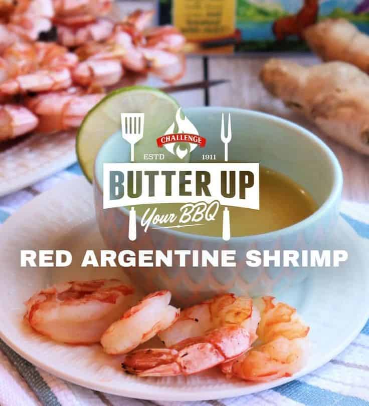 Red Argentine Grilled Shrimp With Asian Ginger Lime Butter