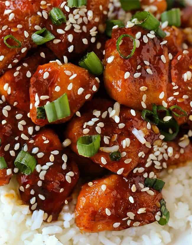 Sticky Garlic Sesame Chicken